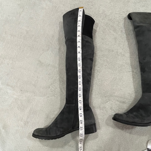Over-the-Knee Gray Suede Boots Size 7 - Picture 10 of 15